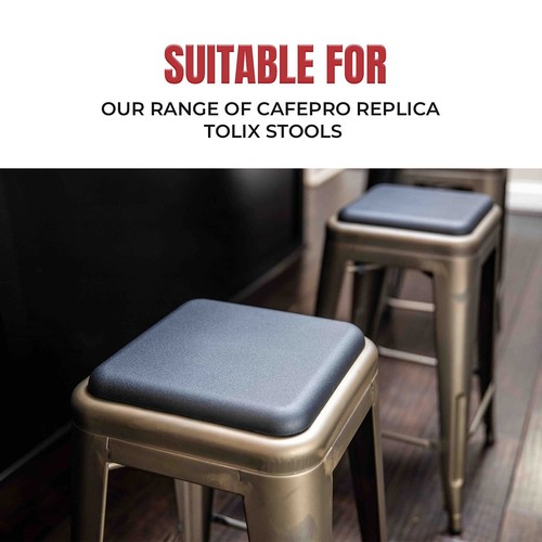 Tolix Stool Magnetic Cushion Pad Removable Faux Leather Pads Stool Cover - Picture 6 of 37