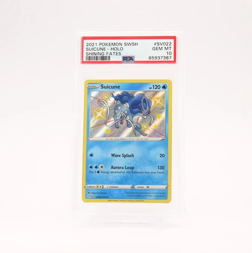 Suicune - SV022/SV122 PSA 10 Shining Fates Baby Shiny Holo Rare Pokemon - GEM MT
