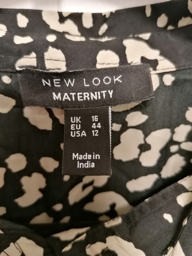 New Look Maternity Animal Print Dress Size 16 With 1/4 Buttons On Front - Picture 7 of 8
