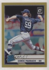 2019 Panini Donruss Optic Rated Rookies Gold Prizm 6/10 Chris Paddack #88 gg8