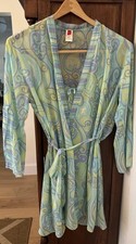 Josie Natori Women  s Sleepwear Set Small Pastel Robe  Short Night Gown 2 piece