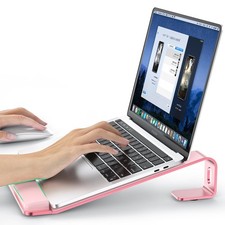 Laptop Stand for Desk, Aluminum Laptop Riser Holder with Wrist Support
