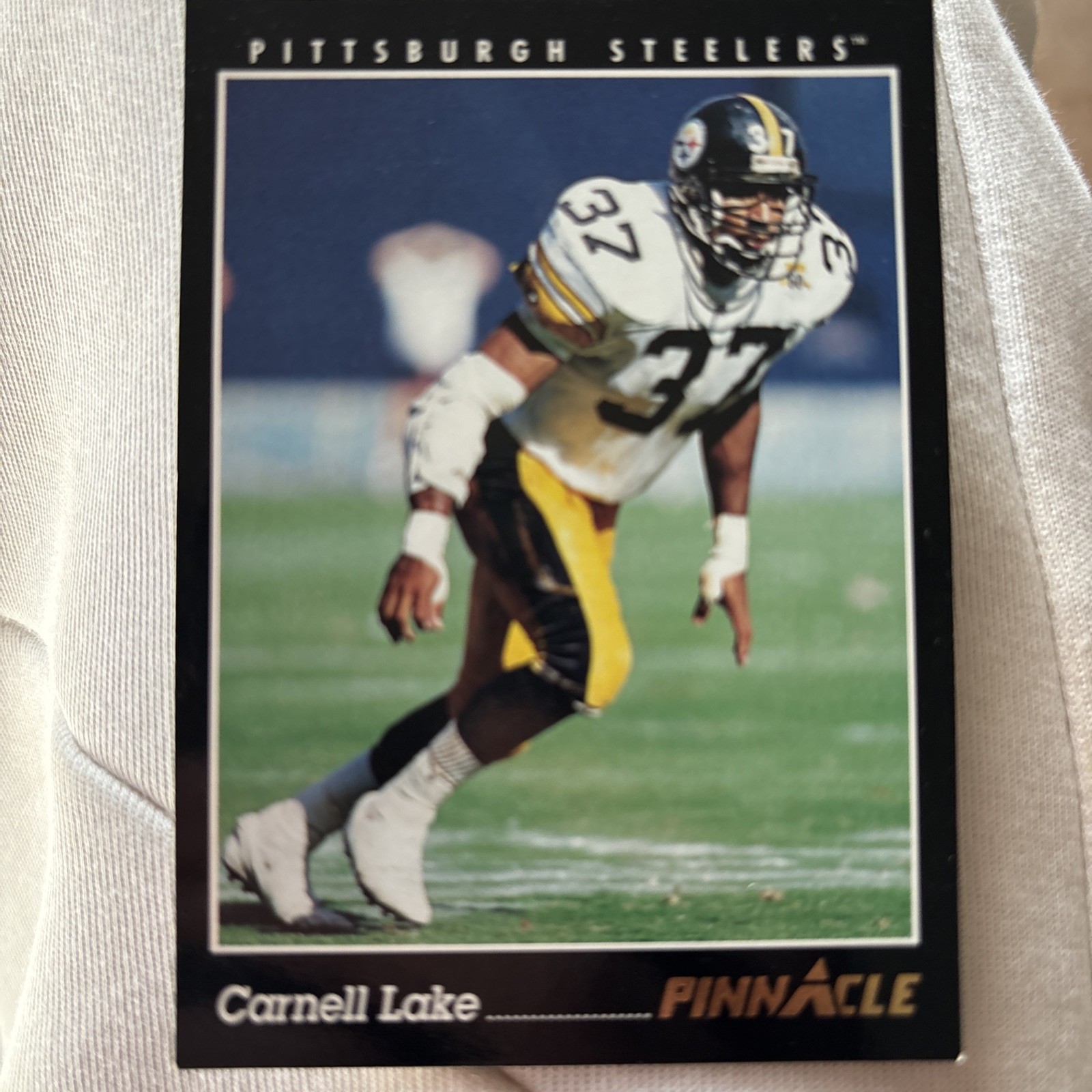 1993 Carnell Lake Pittsburgh Steelers Football Card