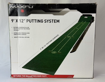NEW Sealed Maxfli 9' x 12'' Golf Putting System MX354 Ball Return Practice Mat