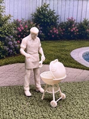1:24 1950 Dollhouse Barbecue  Bob Inspired by Marx