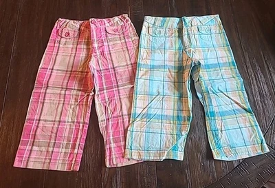 Vintage 90s Cherokee Plaid Pants Girls Size XS 4/5 Adjustable Waist - Image 1 of 4