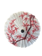 Vintage Traditional Chinese Bamboo Paper Parasol Umbrella Cherry Blossom Design