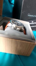 Hamilton Khaki Aviation Blue Men's Watch with Brown Leather Band - H77922541 2