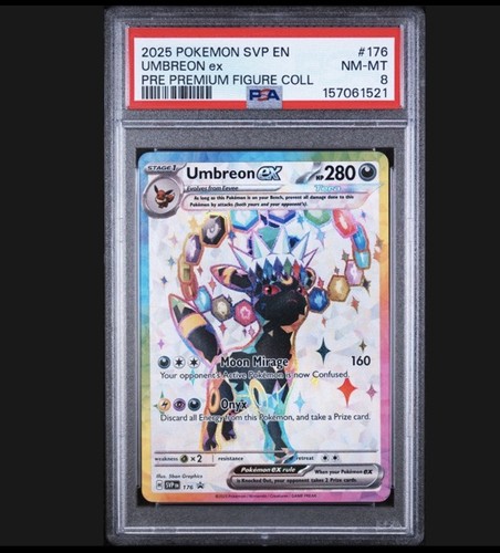 Pokémon Umbreon EX SVP 176 Premium Figure Collection Black Star Promo psa 8 