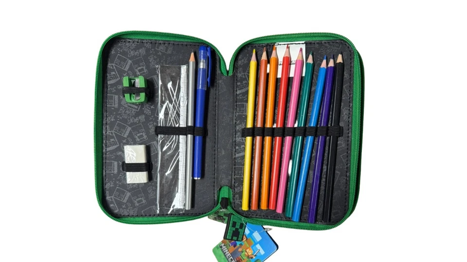 Minecraft Federmäppchen Stifte Mäppchen Creeper Maße: - Bild 4 von 4