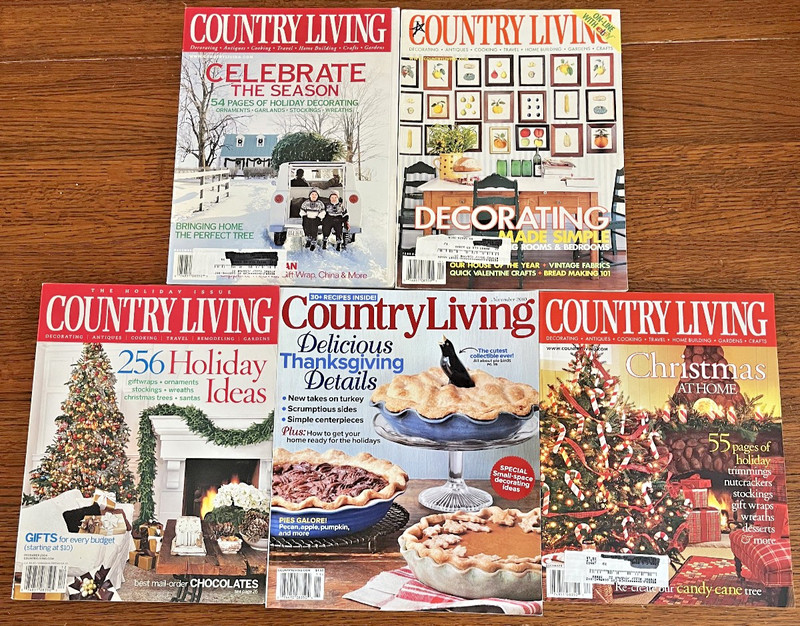 Country Living 2000-2010 Lot of 5 Gingerbread House Christmas Whitney Huber