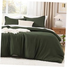 Comforter Set, Lightweight Solid Bedding California King Dark Olive Green