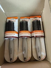 Lot Of 3 Cantu Smooth Thick Hair Brush Styler W/ Non-Slip Grip 