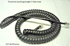 2-Pack Black 12Ft Vtech Phone Handset Cord Corded Business Eris Terminal Curly
