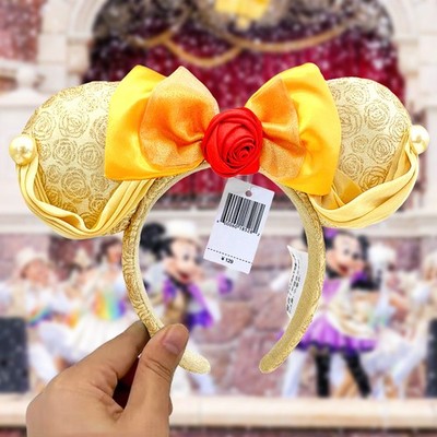 Disney Parks Belle Headband Beauty & the Beast Minnie Mickey Mouse Ear Bow NWT