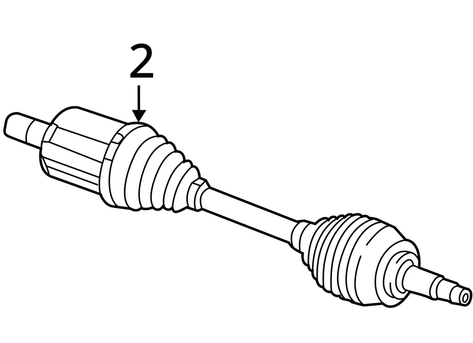 Chrysler 200 2015-2017 eje conductor delantero CV C/V FI4VB Foto 4 de 4