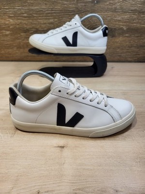 Veja Esplar Logo White/Black Damen UK 6 US 8 EUR 39 Leder Sneaker Qualität 