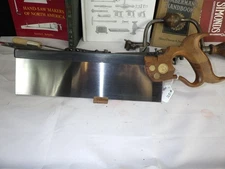 Disston 12" Back Saw, 14 ppi Cross Cut, New saw Plate, 1871-75, Split Nuts 1231