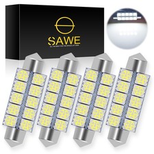 4 X Sawe White 44mm Festoon 10smd Bulb Led Dome Map Interior Light 578 561 562 4 X Sawe White 44mm Festoon 10smd Bulb Led Dome Map Interior Light 578 561 562