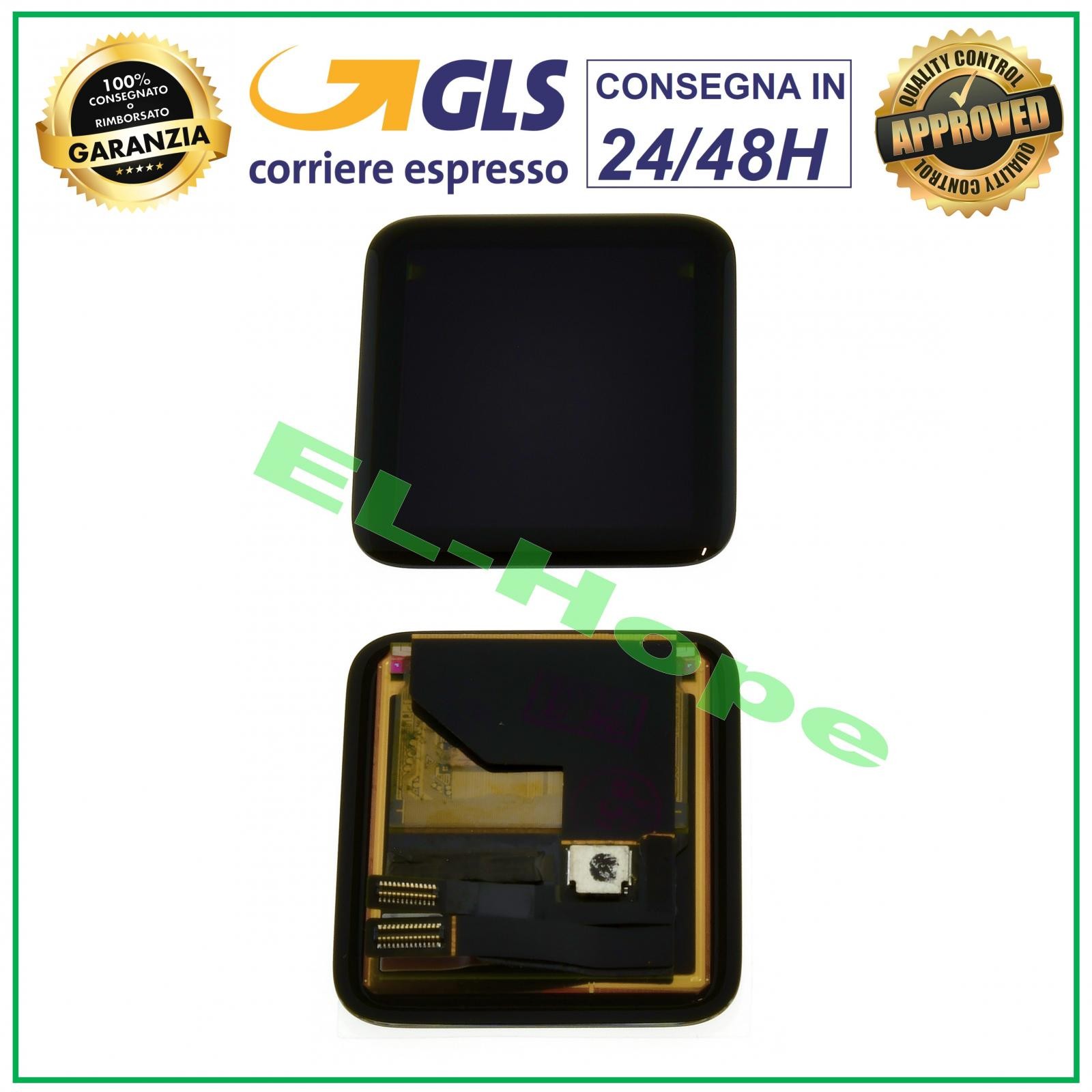 DISPLAY LCD TOUCH SMARTWATCH PER APPLE WATCH SERIE 1 A1554 A1803 42MM VETRO