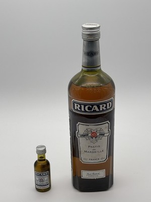 Ricard Pastis 45% Alkohol Frankreich Alte Ausführung 1 Liter + 50ml Miniatur