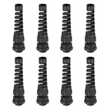 8 Pcs PG9 Flex Spiral Strain Relief Cable Gland, 4-8mm Wire Hole, Black 10.90 per metre