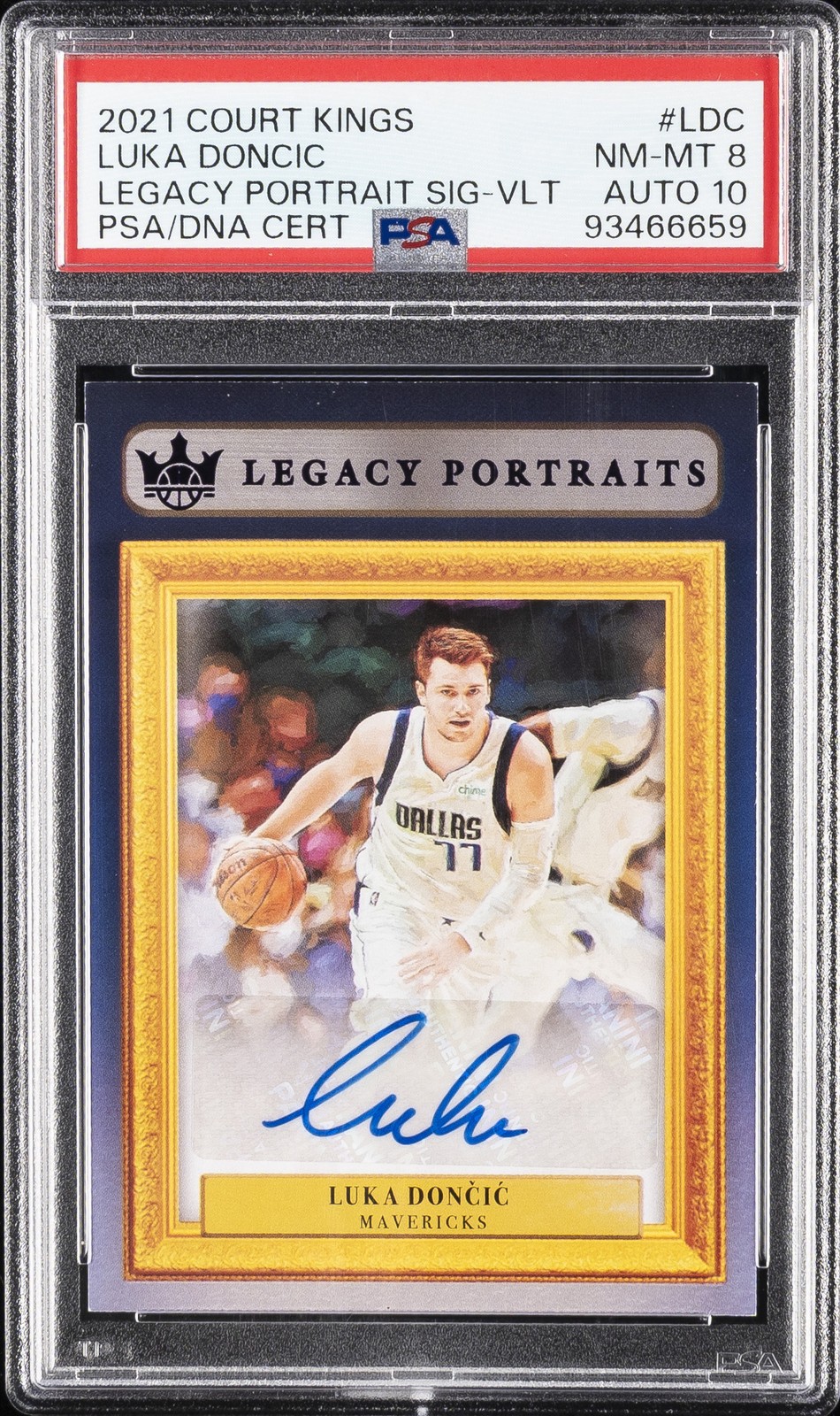 LUKA DONCIC 2021 VIOLET #LDC 22/25 PSA 8 AUTO 10 