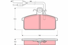TRW Bremsbeläge Satz Vorne für LANCIA DELTA I (831AB0) Prisma (831) GDB417