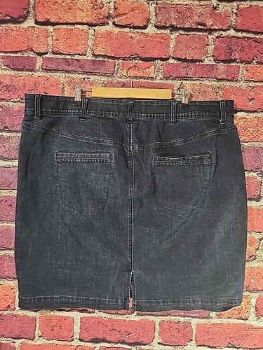 Lane Bryant Skirt 26W Jean Blue Denim Button Front C114 - Picture 5 of 6