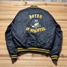 Vintage 80s JC Boyer 52 Sprinter Nylon Satin Bomber Jacket USA Made Large