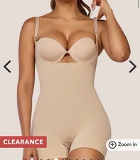 Curveez Second Skin Hip Hugger Bodysuit XL Nude New