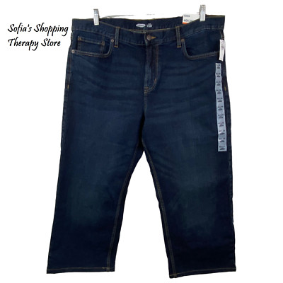 Old Navy Jeans Basic Loose Built-In Tough Built-In Flex Men's 40x30 Dark Blue