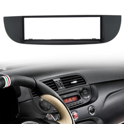 Car Stereo Radio Fascia Panel Trim 1 Din Frame Kit For Fiat 500 2007 Black