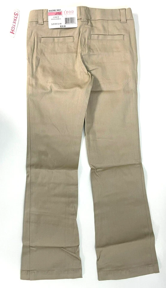 IZOD Slim Fit Shcoolwear Khaki Pants Sz 6/XS - Image 2 of 4