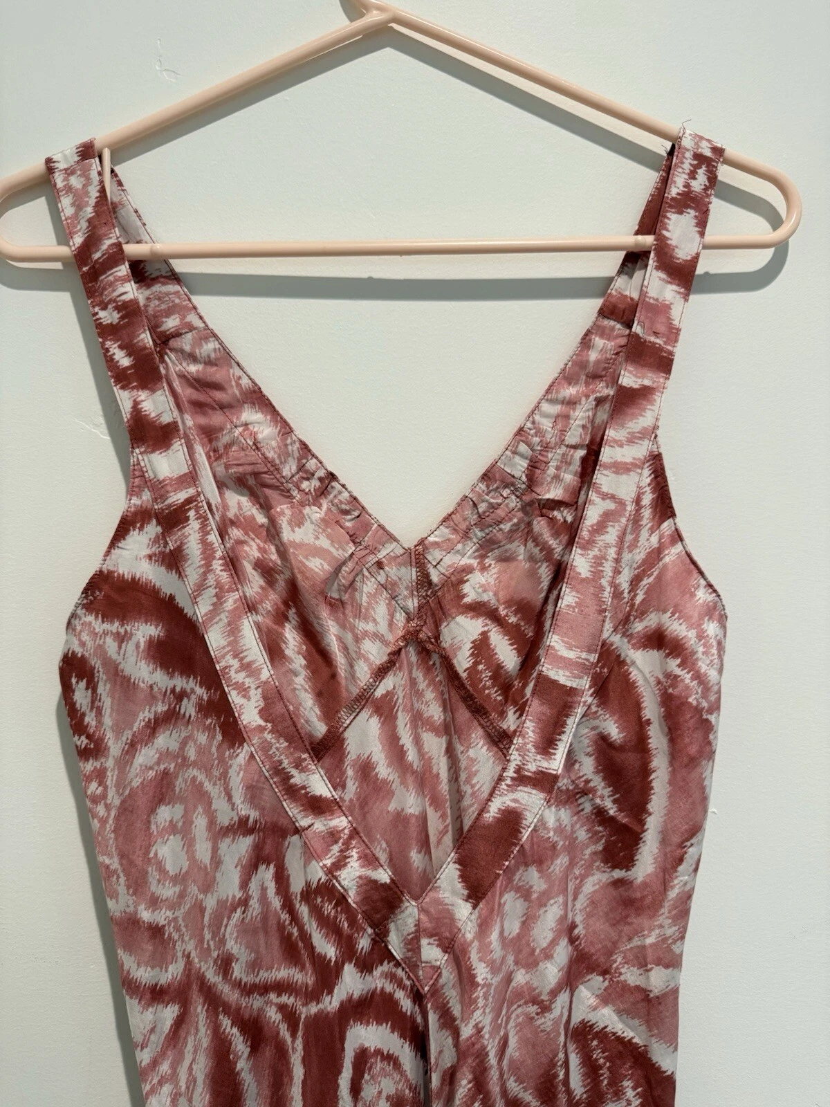 UNDERCOVER Abito Victoria’s Secret maxi seta cotone floreale taglio basso schiena taglia media