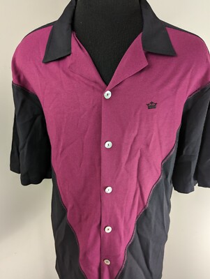 Da Vinci Charlie Sheen 半袖シャツ XXL DaVinci Mens Charlie Sheen Short Sleeve Button Down Shirt