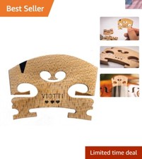 High-Quality Maple Violin Bridge 4/4 with Ebony E String Insert for Durability