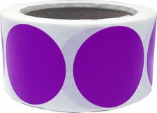 Circle Dot Stickers  3" Inches Round  500 Pack  Pick One Color