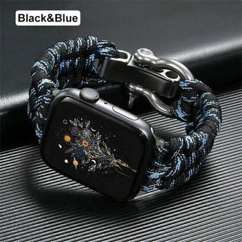 Nylon Rope Braided Band Strap For Apple Watch Ultra 49mm Series 10 9 8 7 6 5 4 - Picture 28 of 52