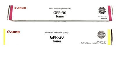 Genuine Canon GPR-30 Magenta  and GPR-30 Yellow Toner Cartridge