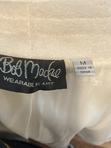 Bob Mackie Cottage Chic Granny Core Floral Art to Wear Embroidered Women Size M - Picture 6 of 6