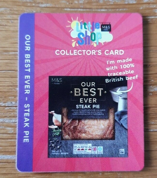 M&S Little Shop Mini Collectable Our Best Ever Steak Pie eBay
