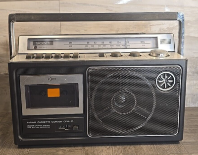 Vintage Sony CFM-23 FM /AM 2 band cassette recorder 1980's | eBay