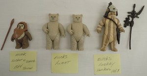 vintage star wars ewok figures