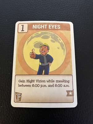 2019 Series 2 Fallout Perk Card - Rare Gold Back! PC-25G Night Eyes