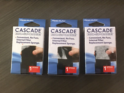 New 3-Pack Cascade Bio-Sponge Replacement Internal Filter Sponge CIF1FI