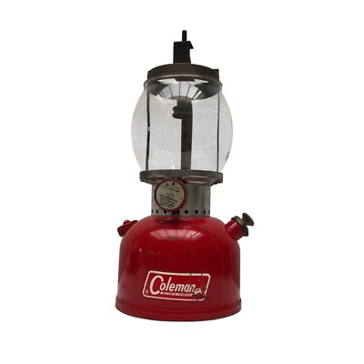 VINTAGE COLEMAN LANTERN 200A - 1970 Single Mantle Camping Red