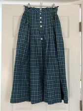 Zechner Trachten Made In Austria Size 35 Long Plaid Skirt