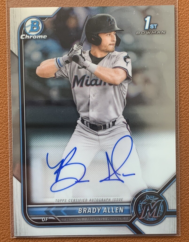 2022 Bowman Chrome 1st Brady Allen On-Card Auto