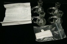 THREE IN ONE FLORAL SETTING PLACE MARK GLASS VASES ACCESSORY NEW IN BOX 4 VASES 